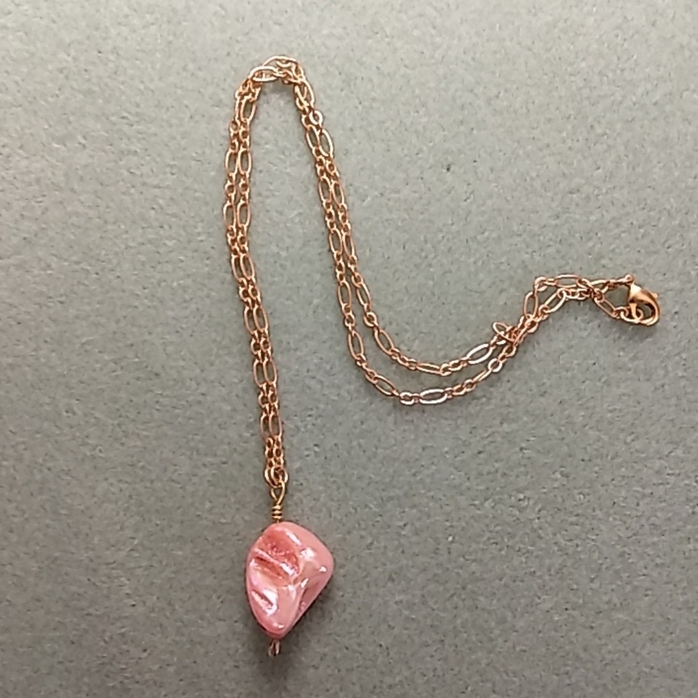 Pink Shell Necklace - image 1
